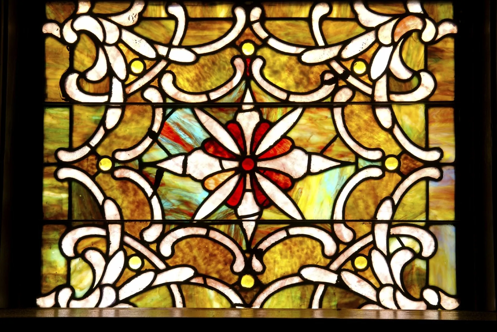 A stained glass window