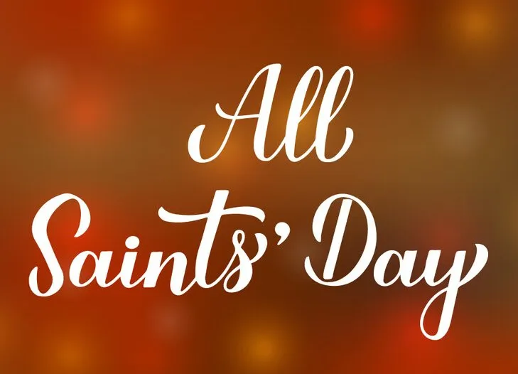 A stylized logo for All Saint's Day