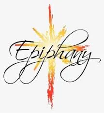 The word Epiphany with a glowing cross behind it